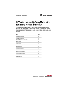 MP-Series Low-inertia Servo Motor with 100 mm to 165 mm Frame