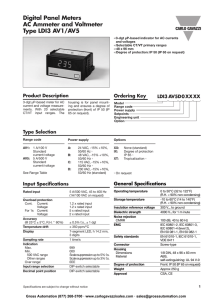 Digital Panel Meters AC Ammeter and Voltmeter