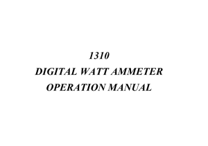 1310 digital watt ammeter operation manual