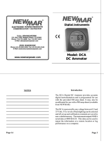 Model: DCA DC Ammeter