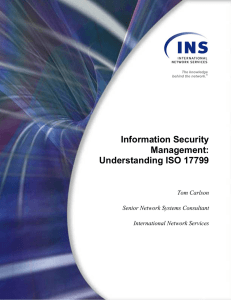 Information Security Management: Understanding ISO 17799 | INS