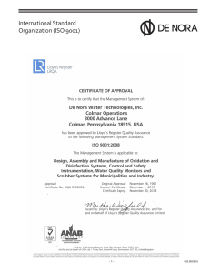 International Standard Organization (ISO 9001)
