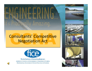 Consultants` Competitive N ti ti A t Negotiation Act