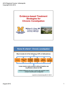 Evidence-based Treatment Strategies for Ch i C ti ti Chronic