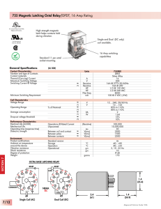755 Magnetic Latching Octal Relay/DPDT, 16 Amp Rating UL US 7/12