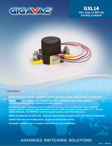 GIGAVAC Sealed Contactors - RoHS Compliant, GXL14, latching