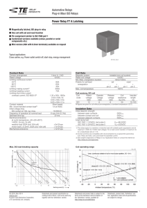 Datasheet V23136-L Power Relay F7 A Latching
