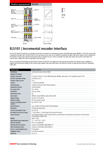 EL5101 | Incremental encoder interface