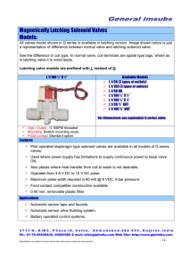 Latching valve brief designing guide