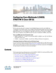 Configuring Cisco G.SHDSL EFM/ATM EHWICs in Cisco Routers