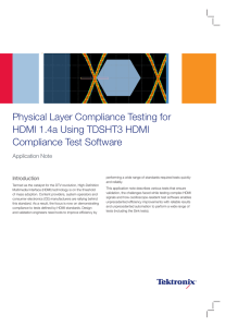 Physical Layer Compliance Testing for HDMI 1.4a Using