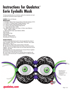 Instructions for Qualatex® Eerie Eyeballs Mask