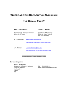 where are kin recognition signals in the human