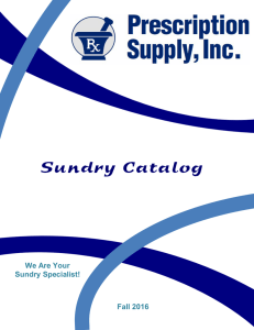 Sundry Catalog - Prescription Supply, Inc.