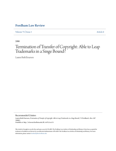 Termination of Transfer of Copyright: Able to Leap Trademarks in a