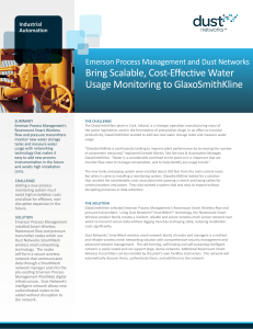 Dust Networks and Emerson Process Management