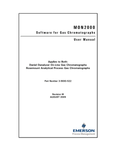 MON2000 Software for Gas Chromatographs