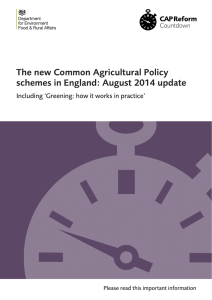 The new Common Agricultural Policy schemes in England
