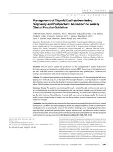 Management of Thyroid Dysfunction during Pregnancy and