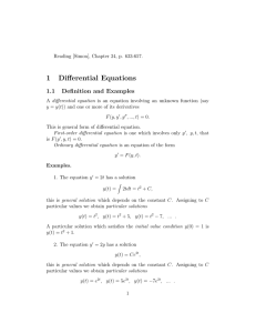 1 Differential Equations