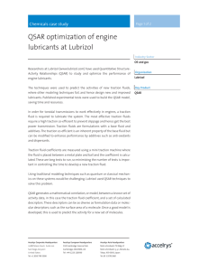 QSAR optimization of engine lubricants at Lubrizol