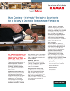 Dow Corning – Molykote® Industrial Lubricants for a Bakery`s