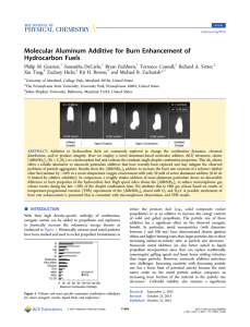 Molecular Aluminum Additive for Burn Enhancement of Hydrocarbon