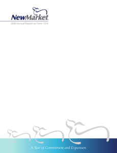 Annual Report  - NewMarket Corporation