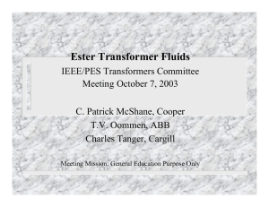 Ester Transformer Fluids