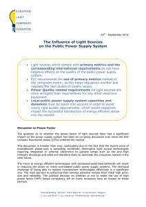 The Influence of Light Sources on the Public Power