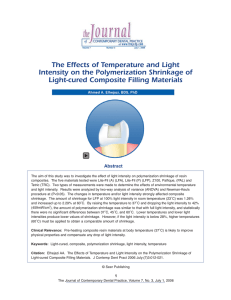 The Effects of Temperature and Light Intensity on