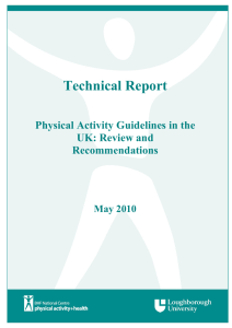 Physical activity guidelines in the UK: review and recommendations