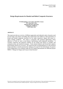 Design Requirements for Bonded and Bolted Composite Structures