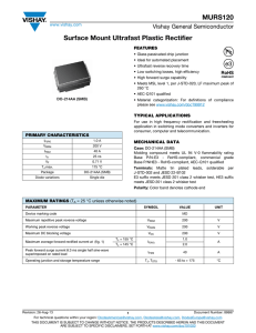 MURS120 Surface Mount Ultrafast Plastic Rectifier