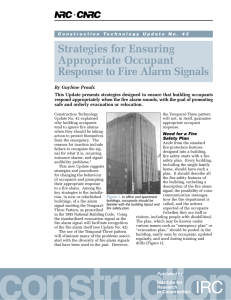 Strategies for Ensuring Appropriate Occupant Response to Fire