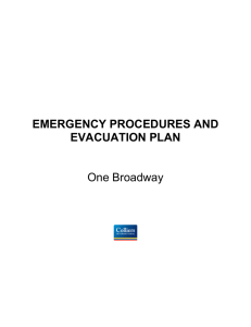 EMERGENCY PROCEDURES AND EVACUATION PLAN One