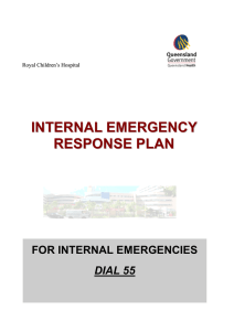 Internal Emergency Response Plan