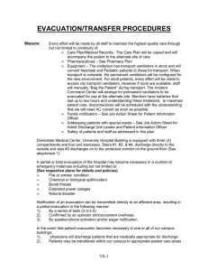 evacuation/transfer procedures - SUNY Downstate Medical Center