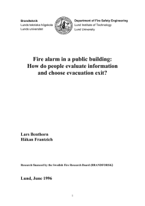 Fire alarm in a public building: How do people evaluate