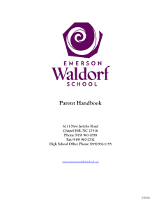 Parent Handbook - Emerson Waldorf School