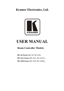 RC-62, RC-63A, RC-63D Series User Manual