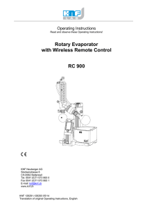 RC 900 Operating Manual