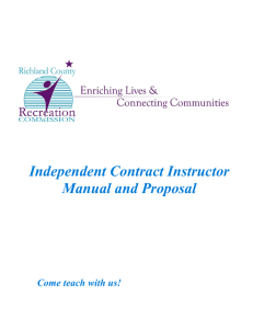 RCRC Independent Contract Instructor Handbook and Proposal
