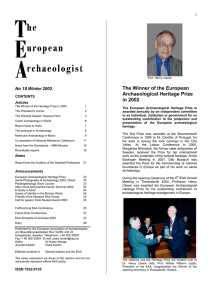The Winner of the European Archaeological Heritage Prize in 2002