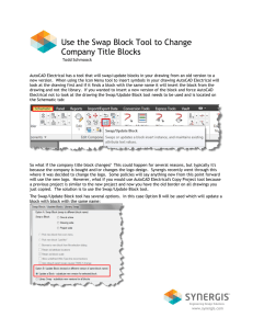 Use the Swap Block Tool to Change Company Title Blocks