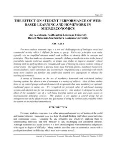 the effect on student performance of web- based