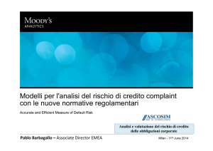 Modelli per l`analisi del rischio di credito complaint con le