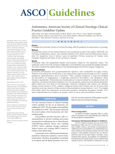 Antiemetics: American Society of Clinical Oncology Clinical Practice