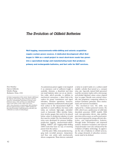 The Evolution of Oilfield Batteries