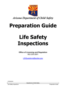AZDCS Preparation Guide for Life Safety Inspection